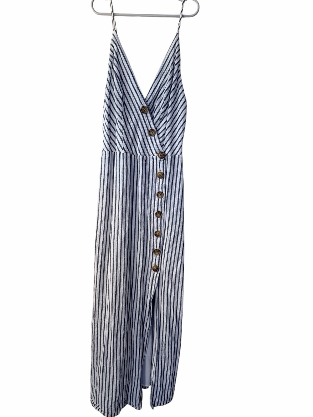Urban Outfitters Linen Blend Striped Dress Women’s XS Coastal Beach